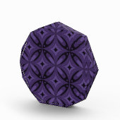 Dunkelviolettes Retro-Muster Fotoblock (Rechts)
