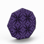 Dunkelviolettes Retro-Muster Fotoblock (Links)