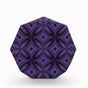 Dunkelviolettes Retro-Muster Fotoblock
