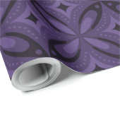 Dunkelviolettes Retro-Muster Geschenkpapier (Rolleneckpunkt)