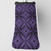 Dunkelviolettes Retro-Muster Golf Headcover (Rotieren 90)