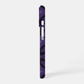 Dunkelviolettes Retro-Muster iPhone 16 Hülle (Linke Seite)