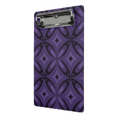 Dunkelviolettes Retro-Muster Mini Klemmbrett (Gewinkelt2)