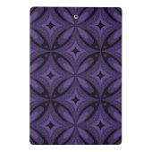 Dunkelviolettes Retro-Muster Mini Klemmbrett (Rückseite)
