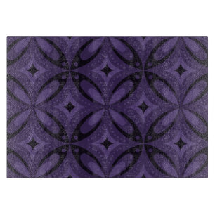 Dunkelviolettes Retro-Muster Schneidebrett