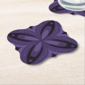 Dunkelviolettes Retro-Muster Untersetzer (angewinkelt)