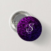 Dunkelviolettes und schwarzes welliges Muster Button (Vorne & Hinten)