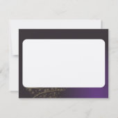 Dunkelviolettes Weihnachtsmotiv mit Weihnachtsbaum Einladung (Rückseite)