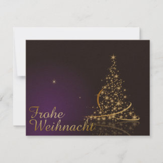 Dunkelviolettes Weihnachtsmotiv mit Weihnachtsbaum Einladung
