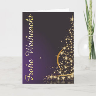 Dunkelviolettes Weihnachtsmotiv mit Weihnachtsbaum Karte