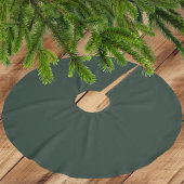 Dunkelwald grün - gebürsteter Polyester-Baumrock Polyester Weihnachtsbaumdecke