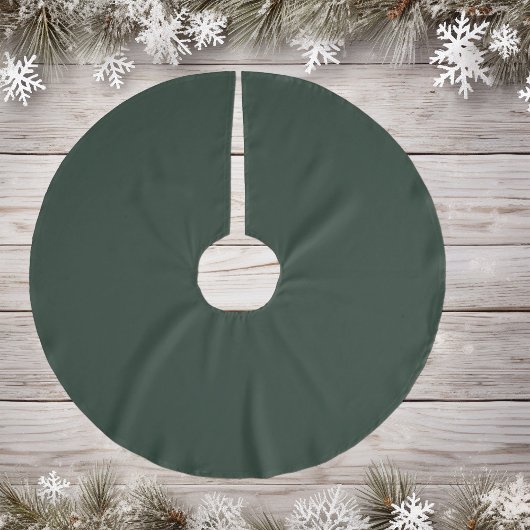 Dunkelwald grün - gebürsteter Polyester-Baumrock Polyester Weihnachtsbaumdecke