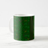 Dunkelwald-Grüne Kunstdekoration Kaffeetasse (Vorderseite Links)