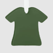 Dunkelwald-grüner T - Shirt Akryler Ornament (Rückseite)