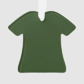 Dunkelwald-grüner T - Shirt Akryler Ornament (Vorderseite)