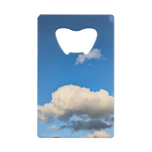 Dunkelweiße Wolke Geldbeutel Flaschenöffner (Vorderseite)