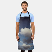 Dunkelweiße Wolken Schürze (Getragen)