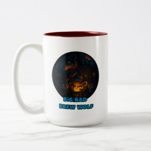 Dunkelwolf-Tasse Zweifarbige Tasse