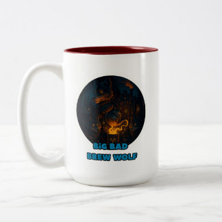 Dunkelwolf-Tasse Zweifarbige Tasse