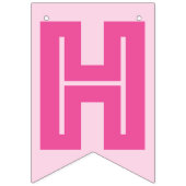 DUNKER PINTEXT & LEICHTE PINKFARBE ☆ GLÜCKLICHES B WIMPELKETTE (Zweite Fahne)