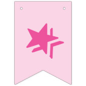 DUNKER PINTEXT & LEICHTE PINKFARBE ☆ GLÜCKLICHES B WIMPELKETTE (Erste Fahne)