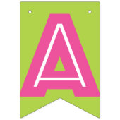 DUNKER PINTEXT & LIME GRÜNE FARBE ☆ GLÜCK BIRTHDAY WIMPELKETTE (Dritte Fahne)