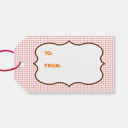 Dunkin Donuts Themed Danke a Latte Geschenkanhänger (Rückseite Horizontal)