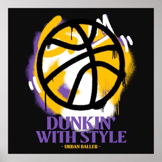 Dunkin’ with Style Urban Baller Poster (Vorne)