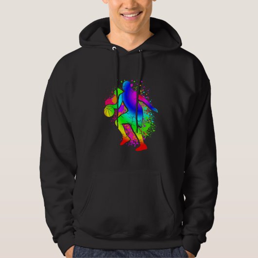 Dunking basketball player basket basketball player hoodie (Vorderseite)