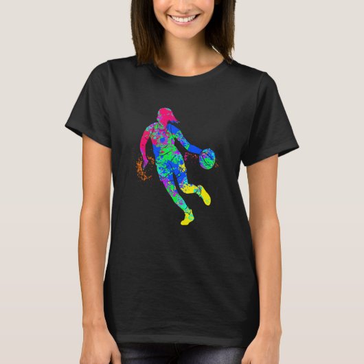 Dunking basketball player basket basketball player T-Shirt (Vorderseite)