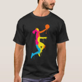 Dunking basketball player basket basketball player T-Shirt (Vorderseite)