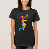 Dunking basketball player basket basketball player T-Shirt (Vorderseite)