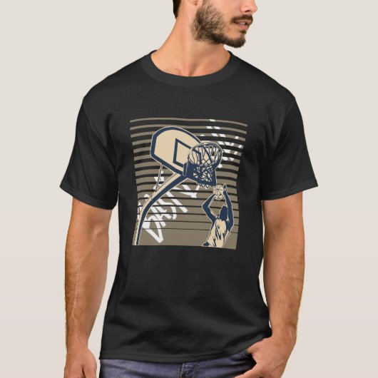 Dunking Basketball Player Korbleger Basketball Sil T-Shirt (Vorderseite)