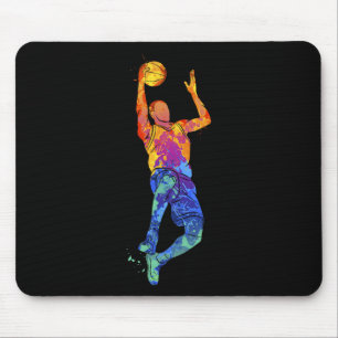 Dunking Basketball Spieler Basketball Grafik Mousepad