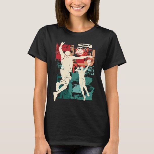 Dunking Basketball T-Shirt (Vorderseite)
