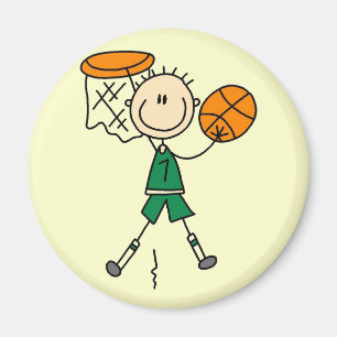 Dunking-Boys-Basketball-T-Shirts und Geschenke Magnet