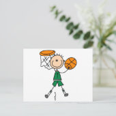 Dunking Boys Basketball Tshirts und Geschenke Postkarte (Stehend Vorderseite)