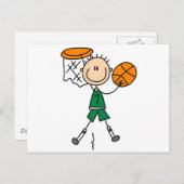 Dunking Boys Basketball Tshirts und Geschenke Postkarte (Vorne/Hinten)