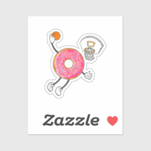 Dunking Donut Hole Food Champ Aufkleber