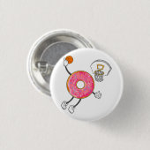 Dunking Donut Hole Food Champ Button (Vorne & Hinten)