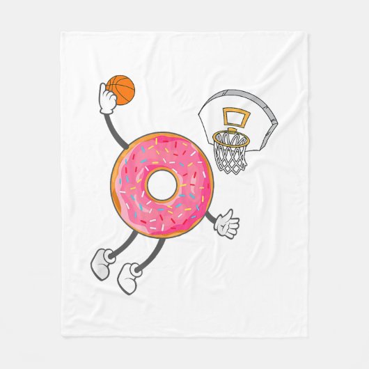 Dunking Donut Hole Food Champ Fleecedecke (Vorderseite)