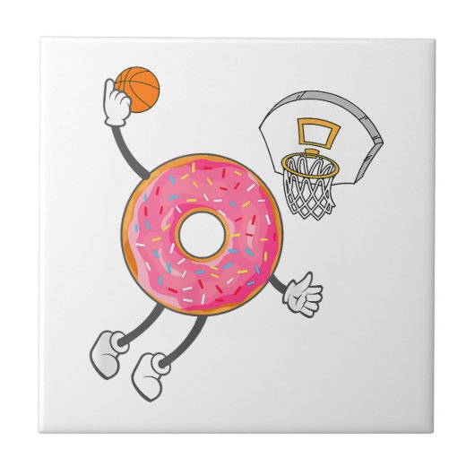 Dunking Donut Hole Food Champ Fliese (Vorderseite)