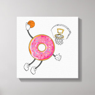 Dunking Donut Hole Food Champ Leinwanddruck
