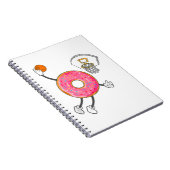 Dunking Donut Hole Food Champ Notizblock (Rechte Seite)