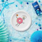 Dunking Donut Hole Food Champ Pappteller (Party)