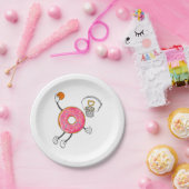 Dunking Donut Hole Food Champ Pappteller (Party)