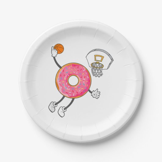 Dunking Donut Hole Food Champ Pappteller (Vorderseite)