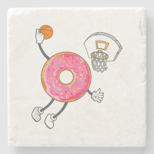 Dunking Donut Hole Food Champ Steinuntersetzer (Vorderseite)