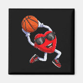 Dunking Heart Basketball Magnet (Vorne)