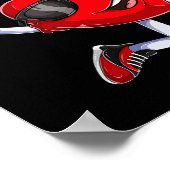 Dunking Heart Basketball Poster (Ecke)